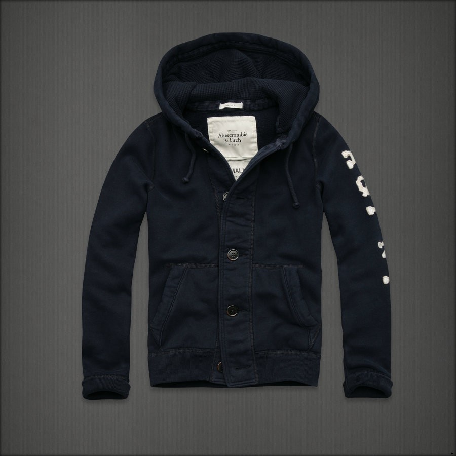 Abercrombie Fitch Hombres Con Botón Capucha AF6514